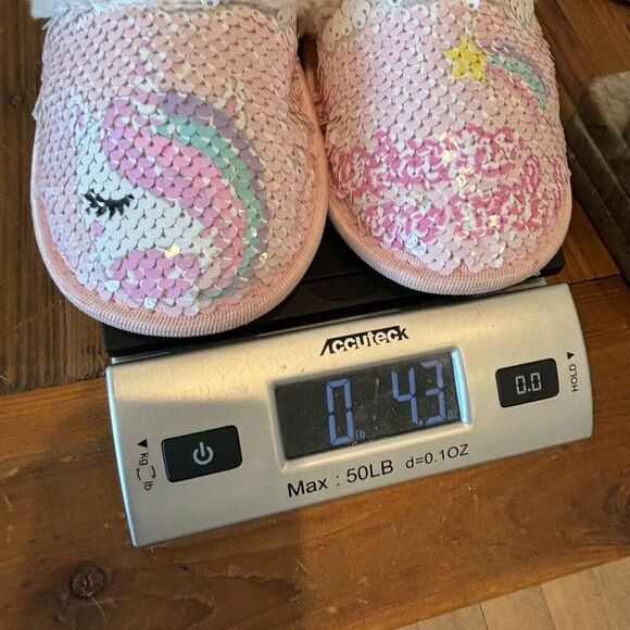 Unicorn Sequin GirlsSlippers Size Small 10-11 - Picture 13 of 13